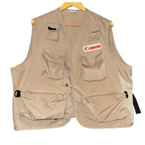 Vintage Professional Canon Camera Photography Vest Made In USA